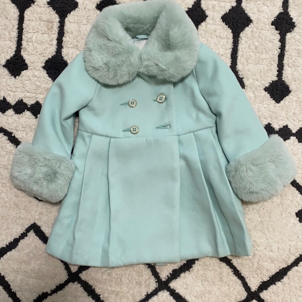 Janie and Jack coat like new. 6-12 months.